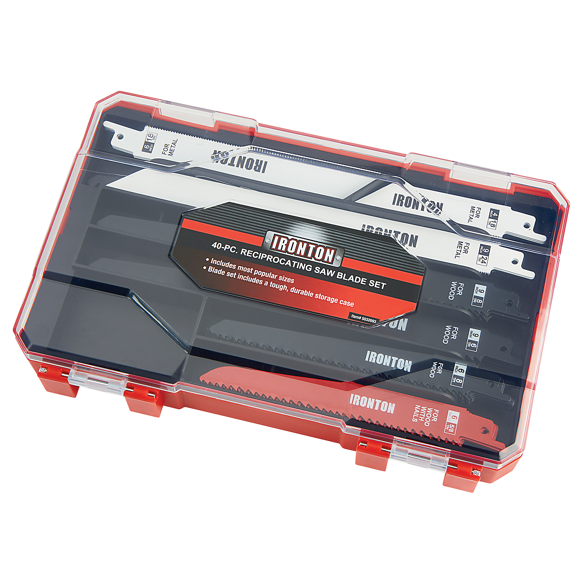 Ironton 40-Pc. Reciprocating Saw Blade Set